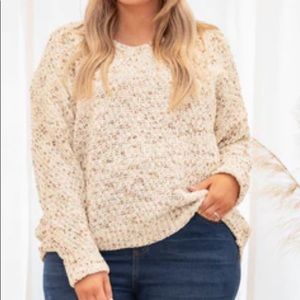 Chic Soul Oatmeal Just A Small Bump Sweater
